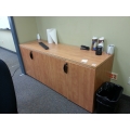 Sugar Maple 4 Door Credenza Storage, Locking